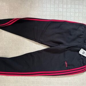 Adidas Black Pants with Red Accents